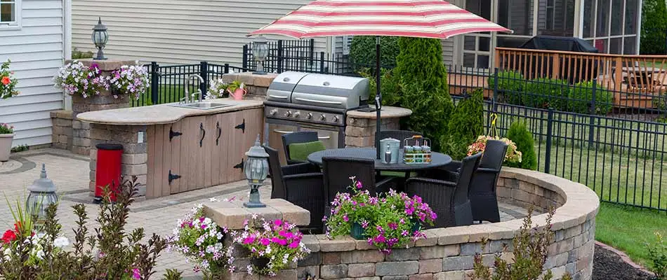 Outdoor kitchen installed at a home in Macungie, PA.