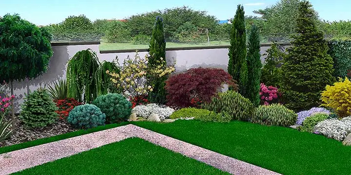 3D computer-aided landscape design for a property in Coopersburg, PA.